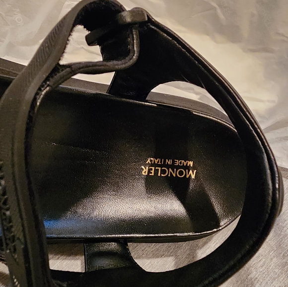 NWT Moncler Catura Black Sandals Size 40 - Picture 8 of 14